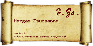 Hargas Zsuzsanna névjegykártya